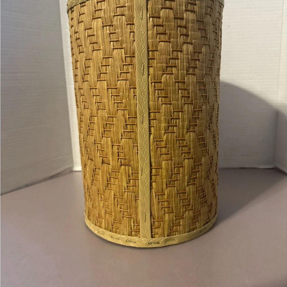 Woven Rattan Waste Basket